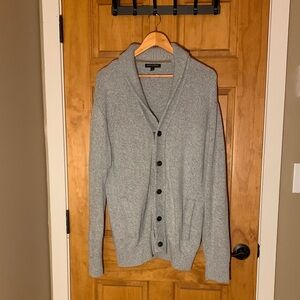 Banana Republic Gray Button-Up Cardigan